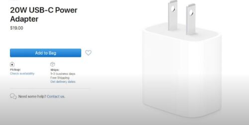 Củ Sạc nhanh Apple iPhone 20W Type-C