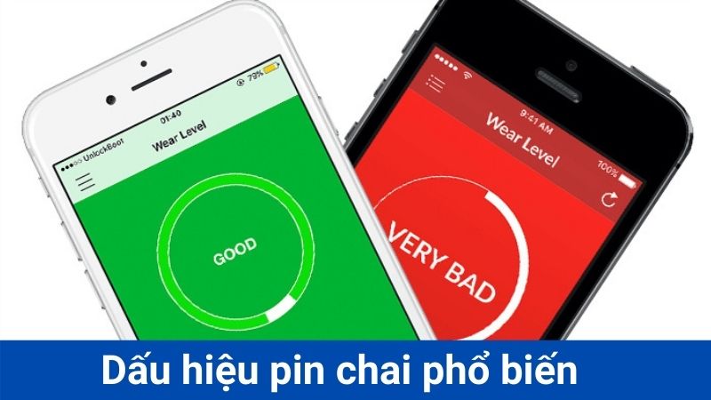 Dấu hiệu chai pin iphone 7 plus