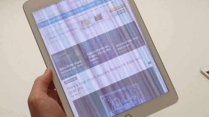 màn hình ipad air 2 sọc nhiễu