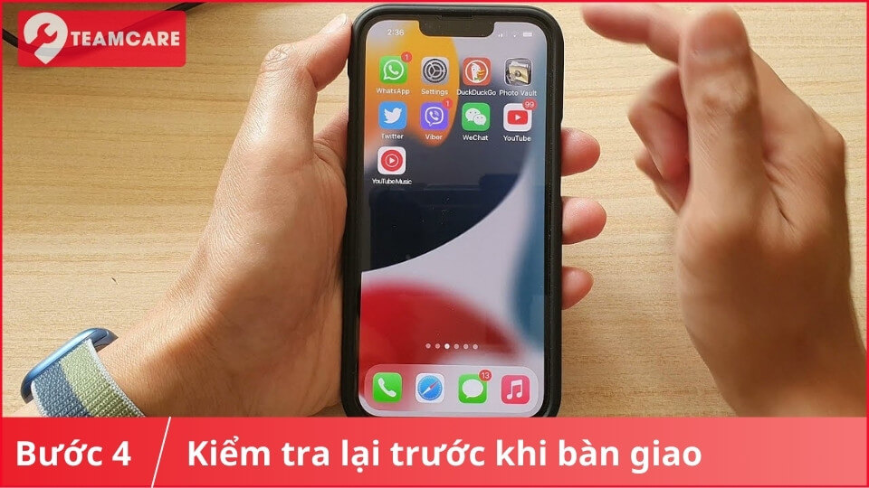 bước 4 test lại chức năng trước khi bàn giao