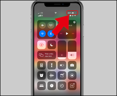 Cách hiển thị phần trăm pin trên iPhone X trở lên