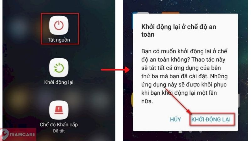 đưa điện thoại về chế độ an toàn