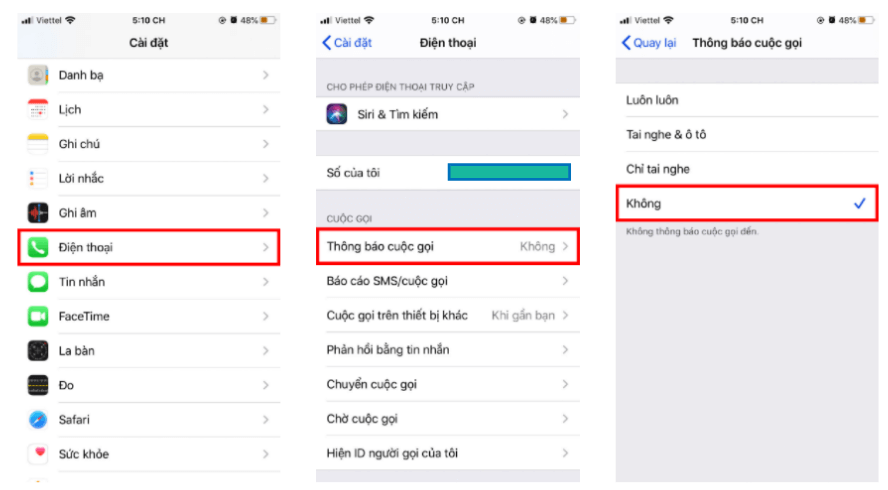 Cách tắt tiếng nói khi có cuộc gọi đến trên iPhone