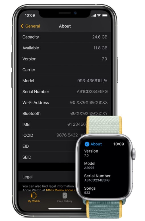 Cách tìm imei apple watch qua iphone