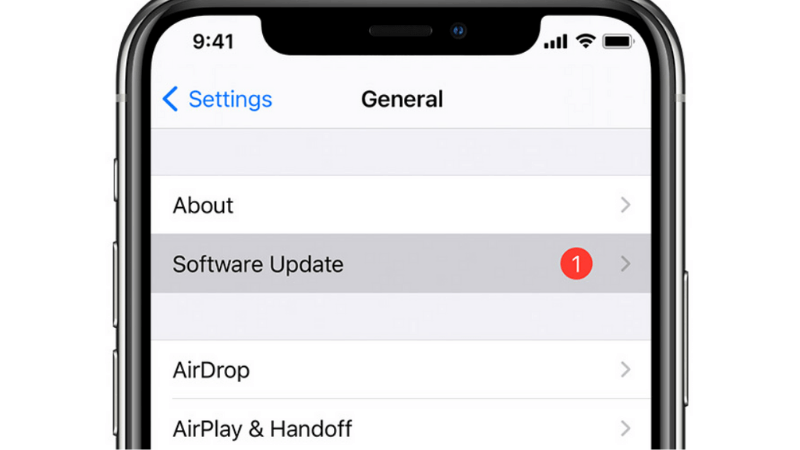 cập nhật ios cho iphone 11