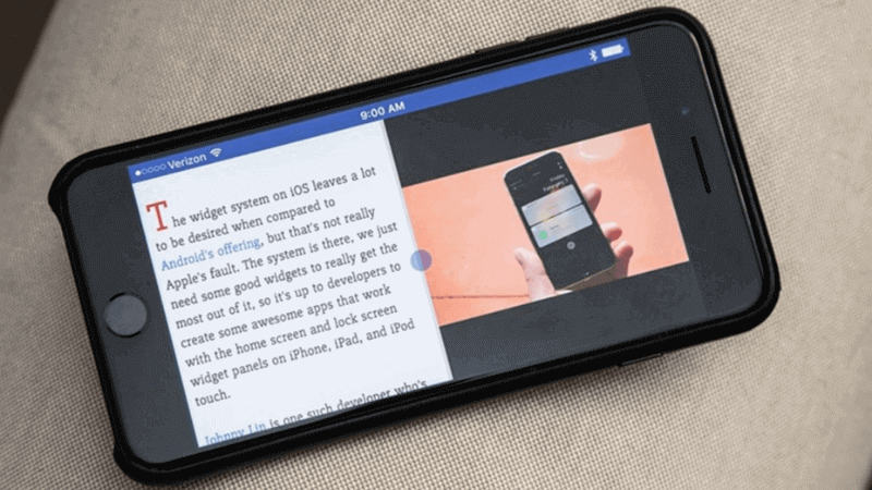 chia đôi màn hình iphone