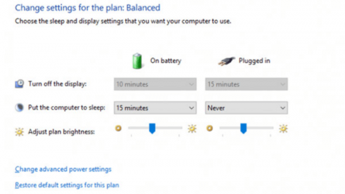 điều chỉnh bằng control panel