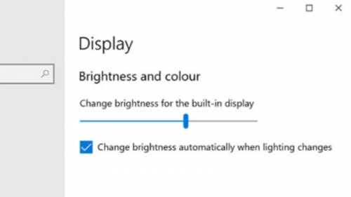 điều chỉnh bằng settings