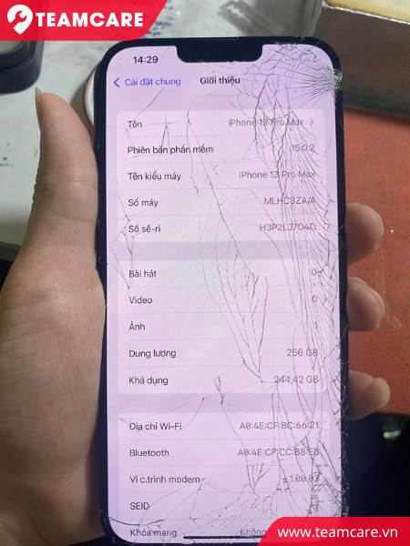 ép kính iphone bị vỡ