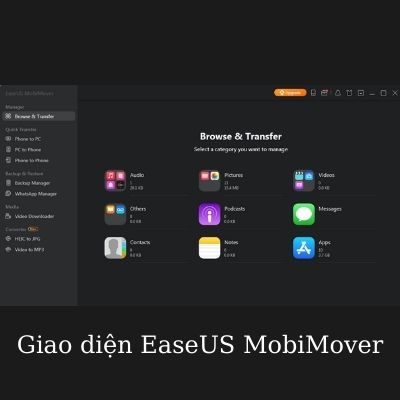 giao diện easeus mobimover