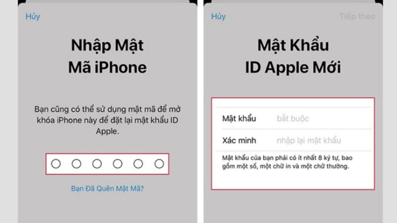 Hoàn tất việc reset mật khẩu apple id