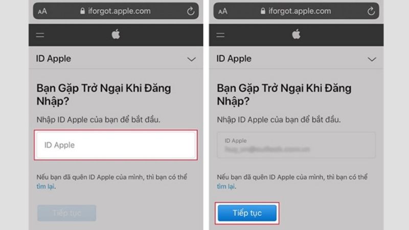 lấy lại mật khẩu id apple bằng số điện thoại