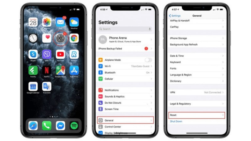 khôi phục cài đặt gốc iphone