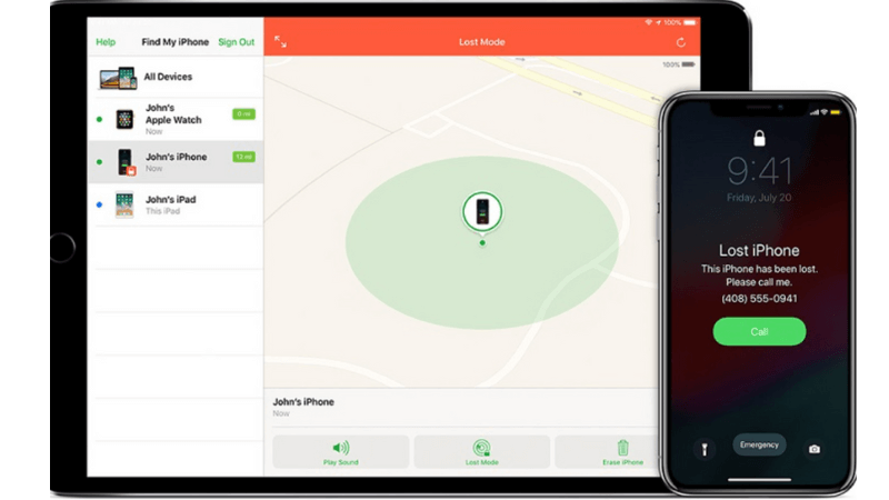 kích hoạt lost mode