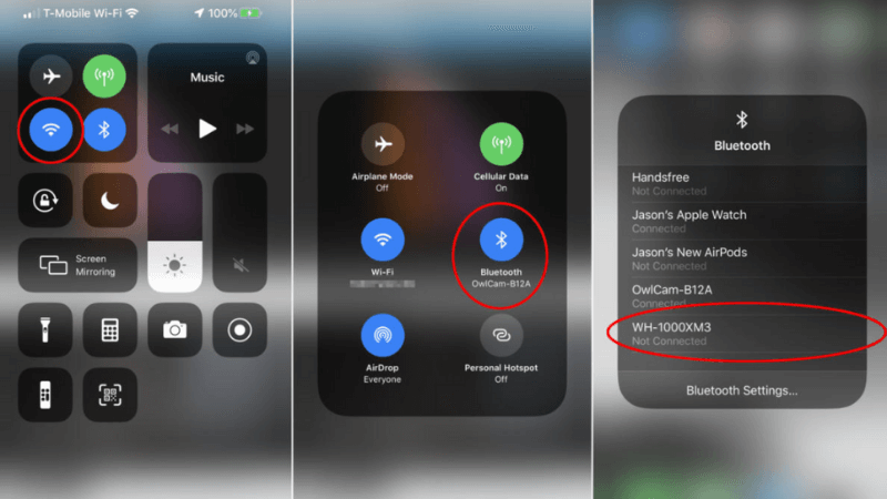kích hoạt tính năng kết nối bluetooth