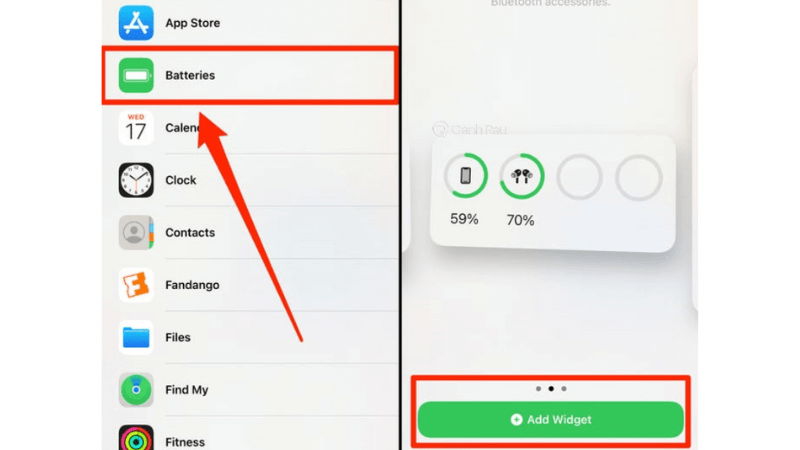 kiểm tra pin airpods