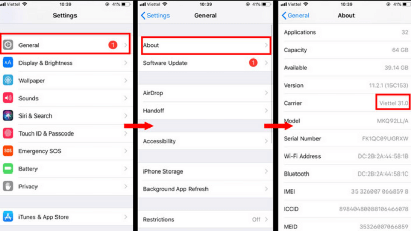 nhận biết iphone lock bằng cài đặt