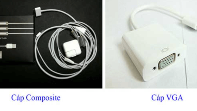 phản chiếu màn hình iphone lên tivi bằng analog