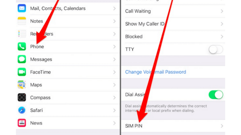 tính năng khóa sim