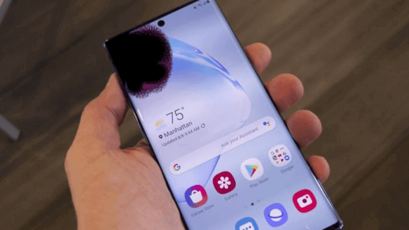 tình trạng màn hình samsusng đen một góc