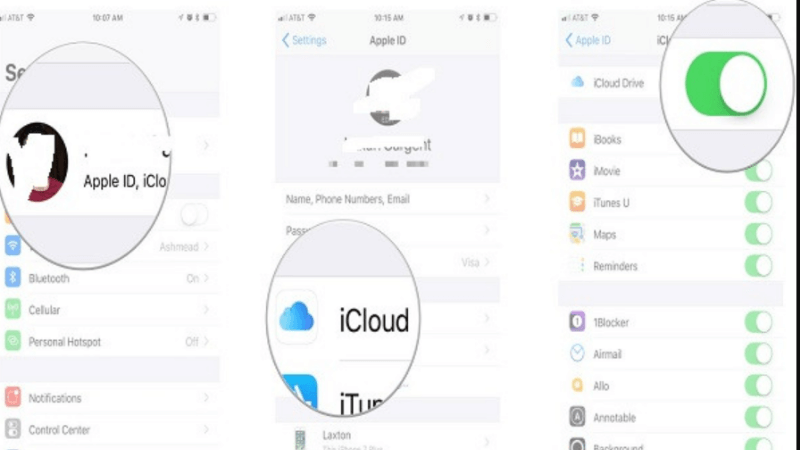 vô hiệu hóa icloud drive