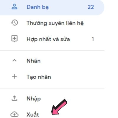 xuất danh bạ