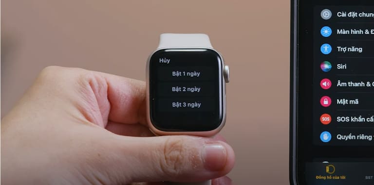 bật tắt chế độ tiết kiệm pin apple watch hiệu quả