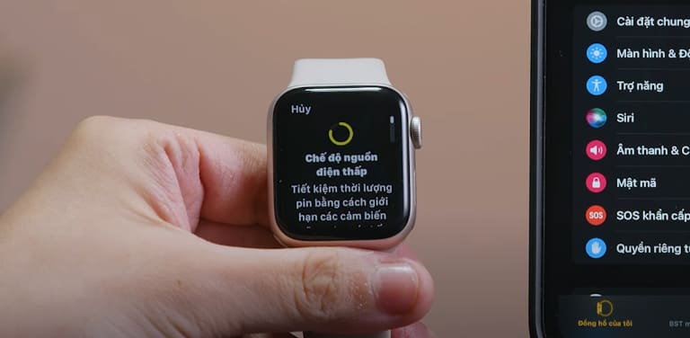 bật tắt chế độ tiết kiệm pin apple watch đơn giản