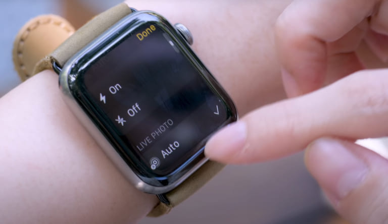 cách chụp ảnh bằng apple watch từ xa