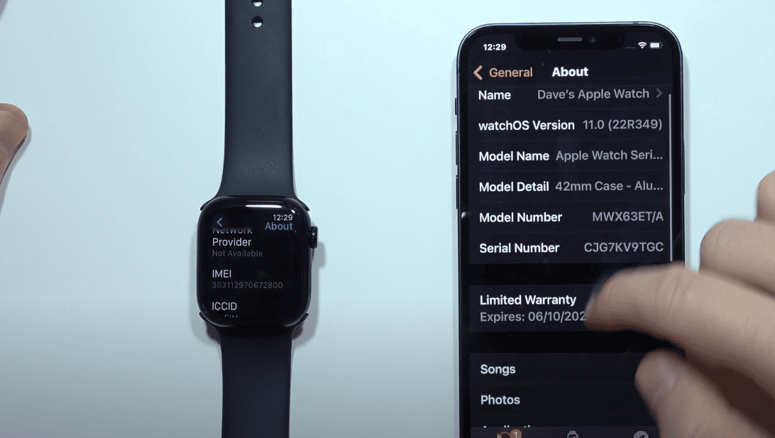 check imei Apple Watch trên Apple ID