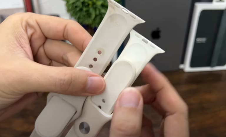 làm sạch dây cao su apple watch đơn giản