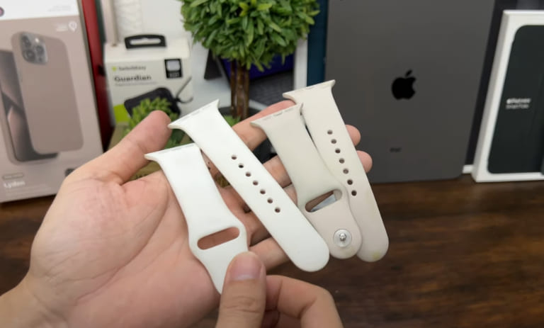 làm sạch dây cao su apple watch không làm hư hỏng