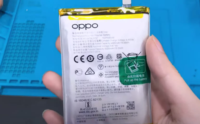 thay pin oppo bị phồng pin