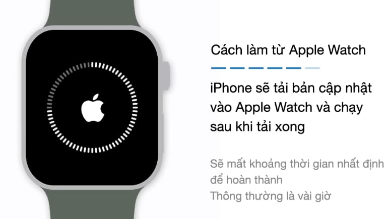không cập nhật được apple watch khi pin yếu